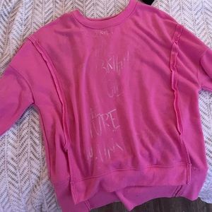 cute pink sweatshirt